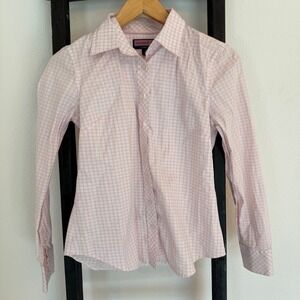 Vineyard Vines Pink Gingham Button Down Shirt Long‎ Sleeve Mens Size S
